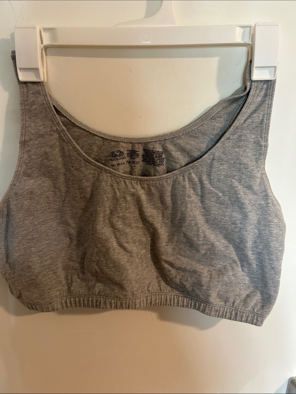 Women's Gray Seamless Cotton Bralette